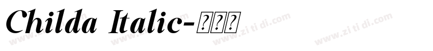 Childa Italic字体转换